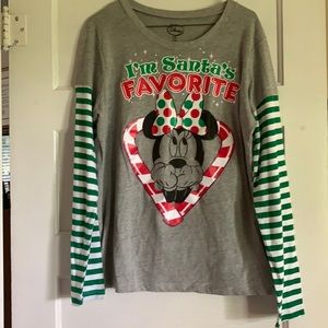Minnie Mouse Christmas raglan tshirt